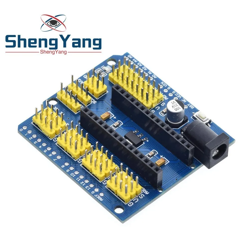 Плата совместимая с контроллером NANO I/O датчик расширения Shield Module для Arduino UNO R3 Nano