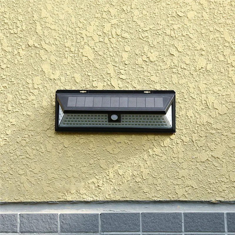 Solar Lamps Modern 118 LED Smart PIR Motion Sensor Solar Light 120 Degree High Brightness Waterproof Solar Wall Lamp