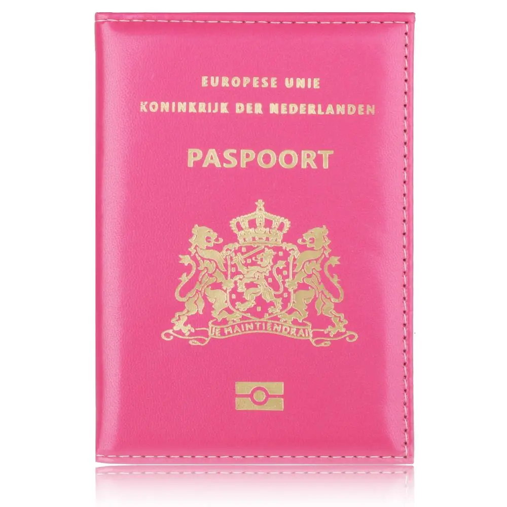 TRASSORY Netherlands Leather Passport Cover Holland Dutch Simple Small