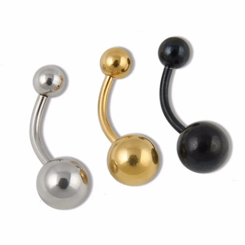 Ball Belly Button Rings Piercing Navel Medical Stainless Steel Body