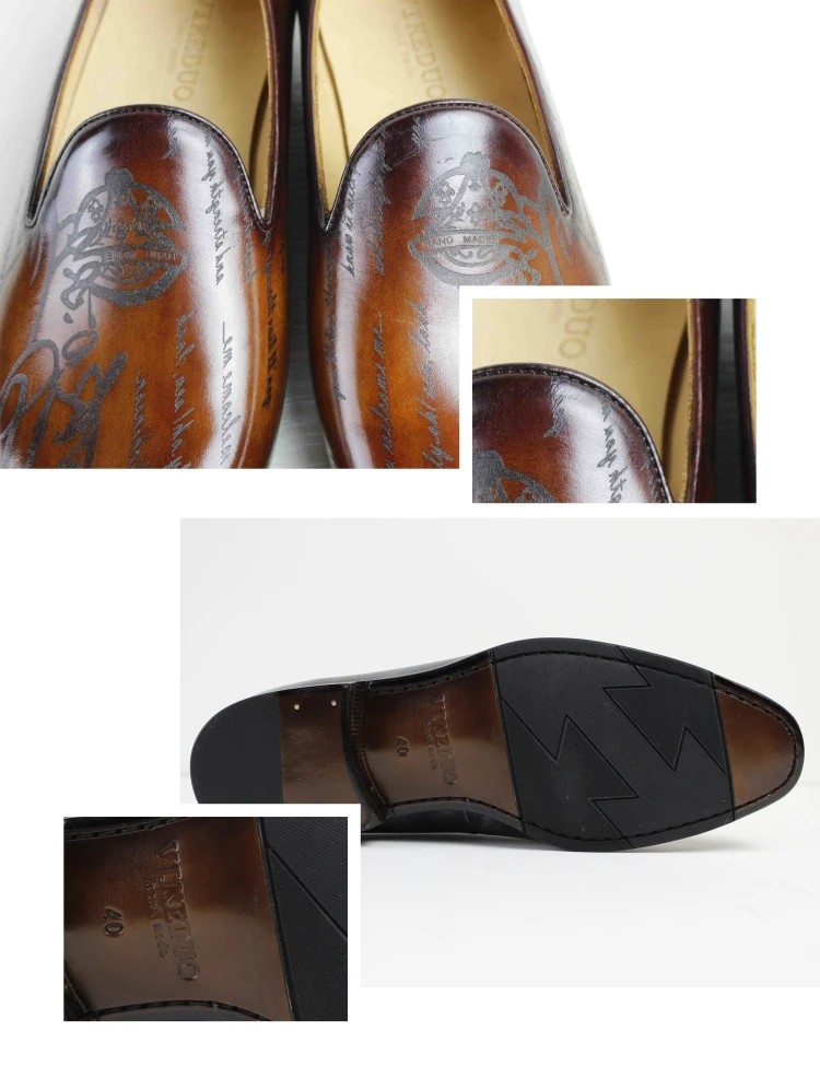 Vikeduo/мужская повседневная обувь ручной работы; брендовые модные роскошные дизайнерские свадебные модельные туфли; мужские лоферы из натуральной кожи для отдыха