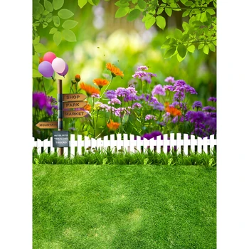 

photographic background Balloon woods grass blur backdrops newborn kids photo photocall S-1983