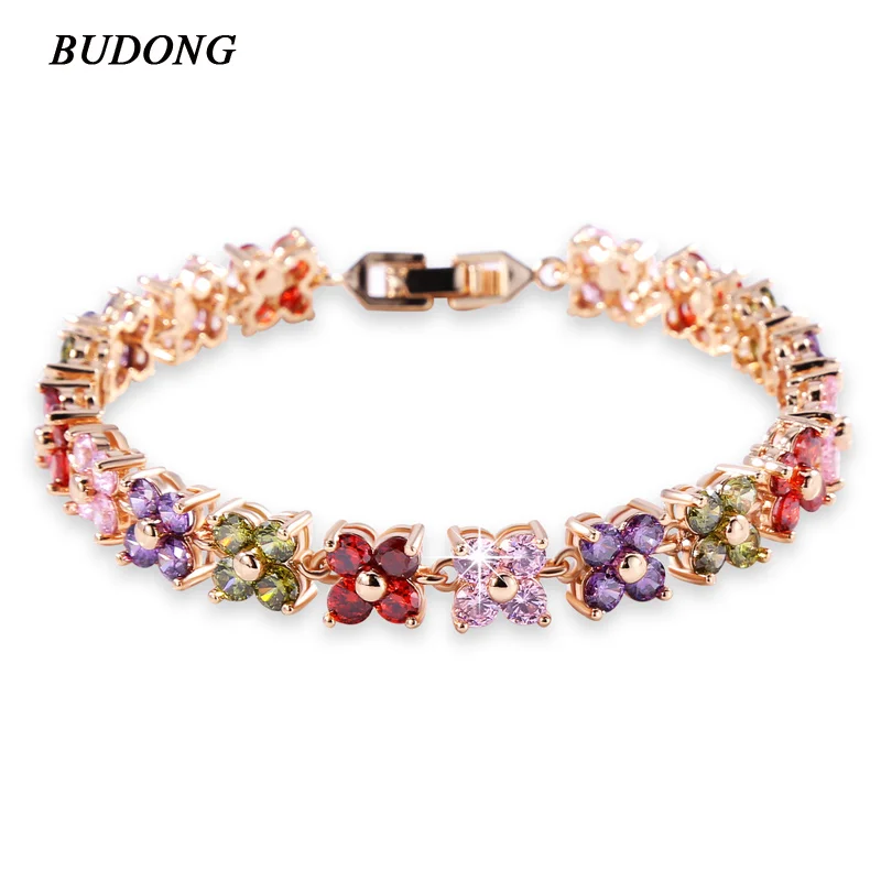 BUDONG 20cm font b Women b font Four Leaf Clover font b Chain b font font