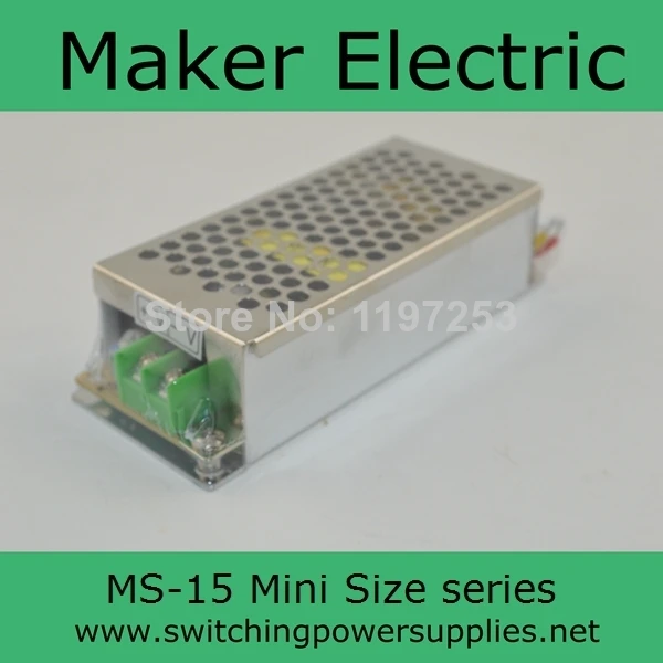 

15w 5V 3A (MS-15-5) 15w 5v switching power supply 85-264vac input 5vdc output switching power suppliesMS-15-5