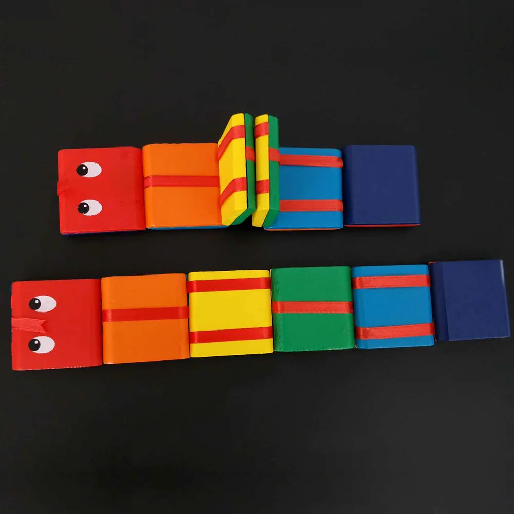 

New Creative Colorful Eyes Snakes Shape Flip Board Magic Book Toys For Baby Intelligence Early Educational Toys