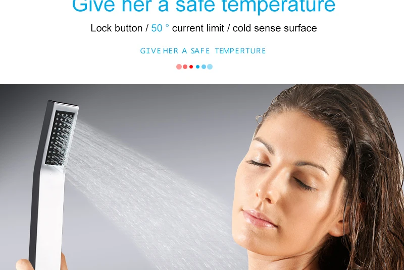 5 Function Shower System Thermostatic Faucets Embedded Ceiling Remote LED Shower Head 420710mm Mist Waterfall Shower (9)
