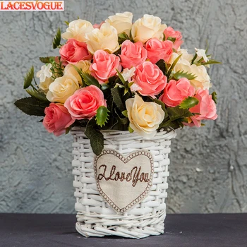

Artificial Flowers Diana Rose Flores Bouquet Garden Decoration Pompom Silk Wedding Flower Decoration Home Fake Flowers