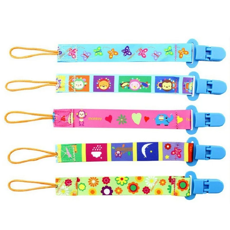 

4 pcs Infant pacifier chain fixed strap toy portable strap nipple clip