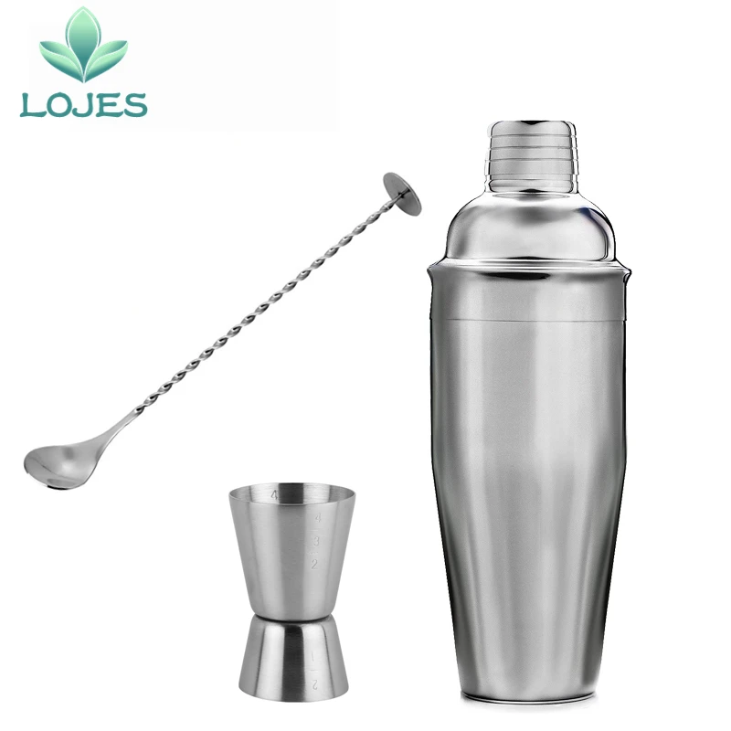 

5Pcs 550ml Stainless Steel Drink Cocktail Shaker Cocktail Jigger Wine Pourer Corkscrews Bartender Kit