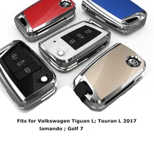 Автомобиля пластиковый ключ защиты оболочки для Volkswagen VW Tiguan l/Touran L 2017/Гольф 7/lamando/аксессуары высокого качества