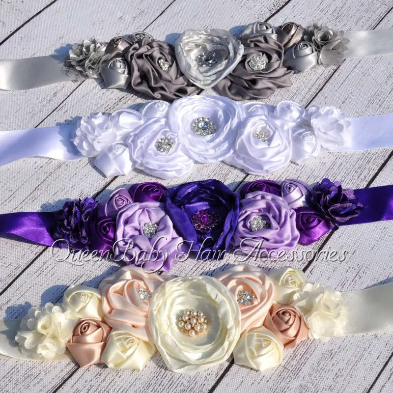 

Retail 1 pcs/lot Baby Sash Belt Wedding Sashes from queenbaby