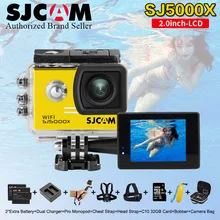 SJCAM SJ5000X Elite WiFi 4K 24fps 2K30fps Gyro Sports DV 2.0 LCD NTK96660 Diving 30m Waterproof Action Camera sj 5000 x cam