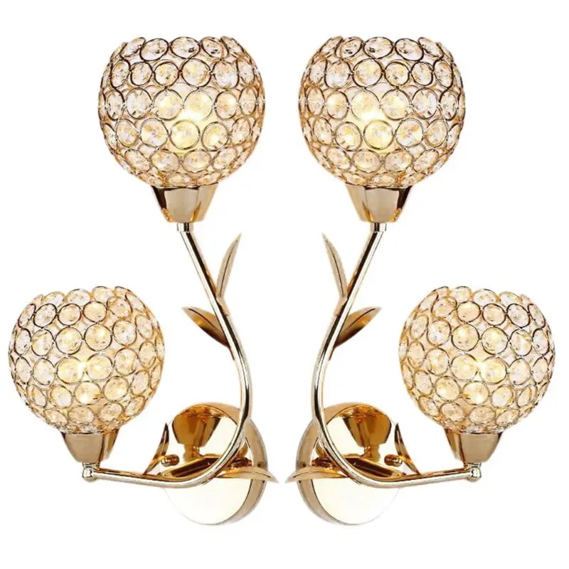 

1 Set AC85-285V E27 Creative Crystal LED Wall Light Decorative Lighting Sconce Modern Wall Lamp Right/Left