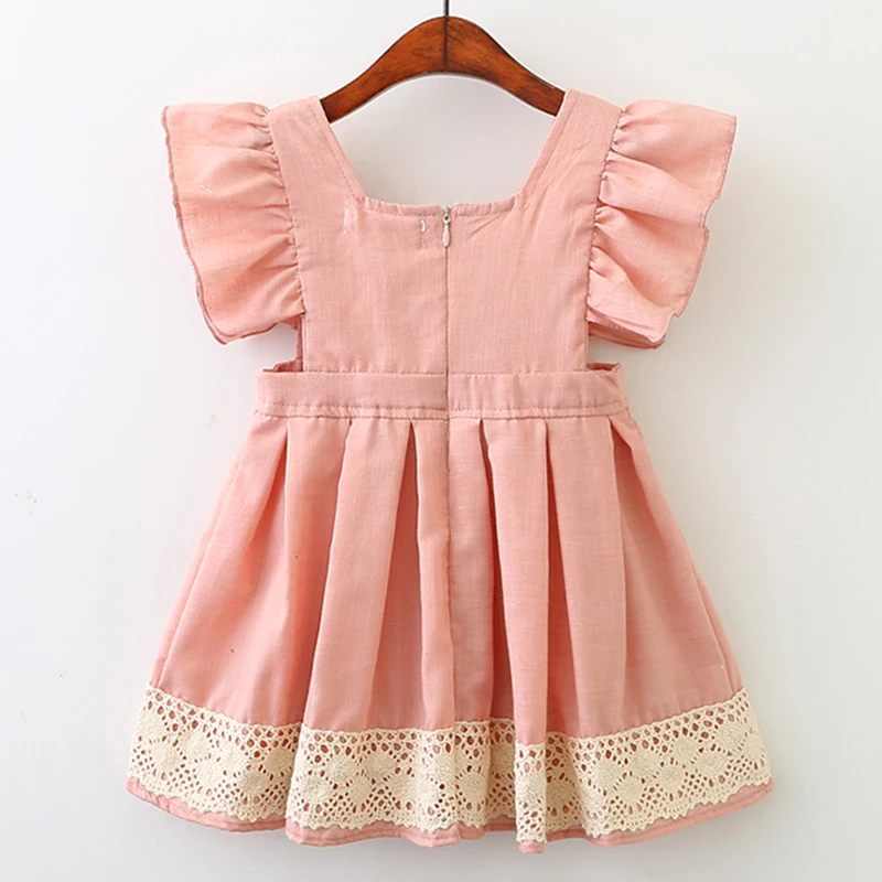Mayfair Cabin/Новинка года; платья для девочек брендовая одежда принцессы для девочек; От 2 до 6 лет платье с кружевными рукавами-крылышками; светильник; розовое платье для девочек