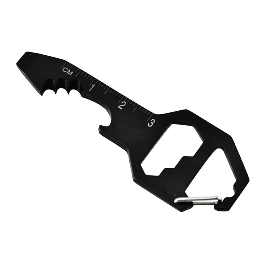 

Multifunction Wrench Spanner Shape Beer Bottle Opener Can Opener Keyring Opener Accessories Cutter Screwdriver Ruler EDC Tool#p8