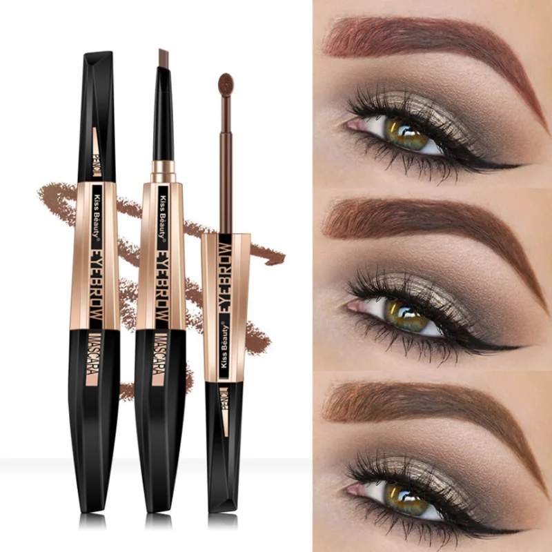 

New Arrival 2 In 1 Anti-Sweat Waterproof Eyebrow Dyeing Pencil Beauty Eyebrow Cream Lasting Non-Marking Color Eye Brow Pen TSLM2