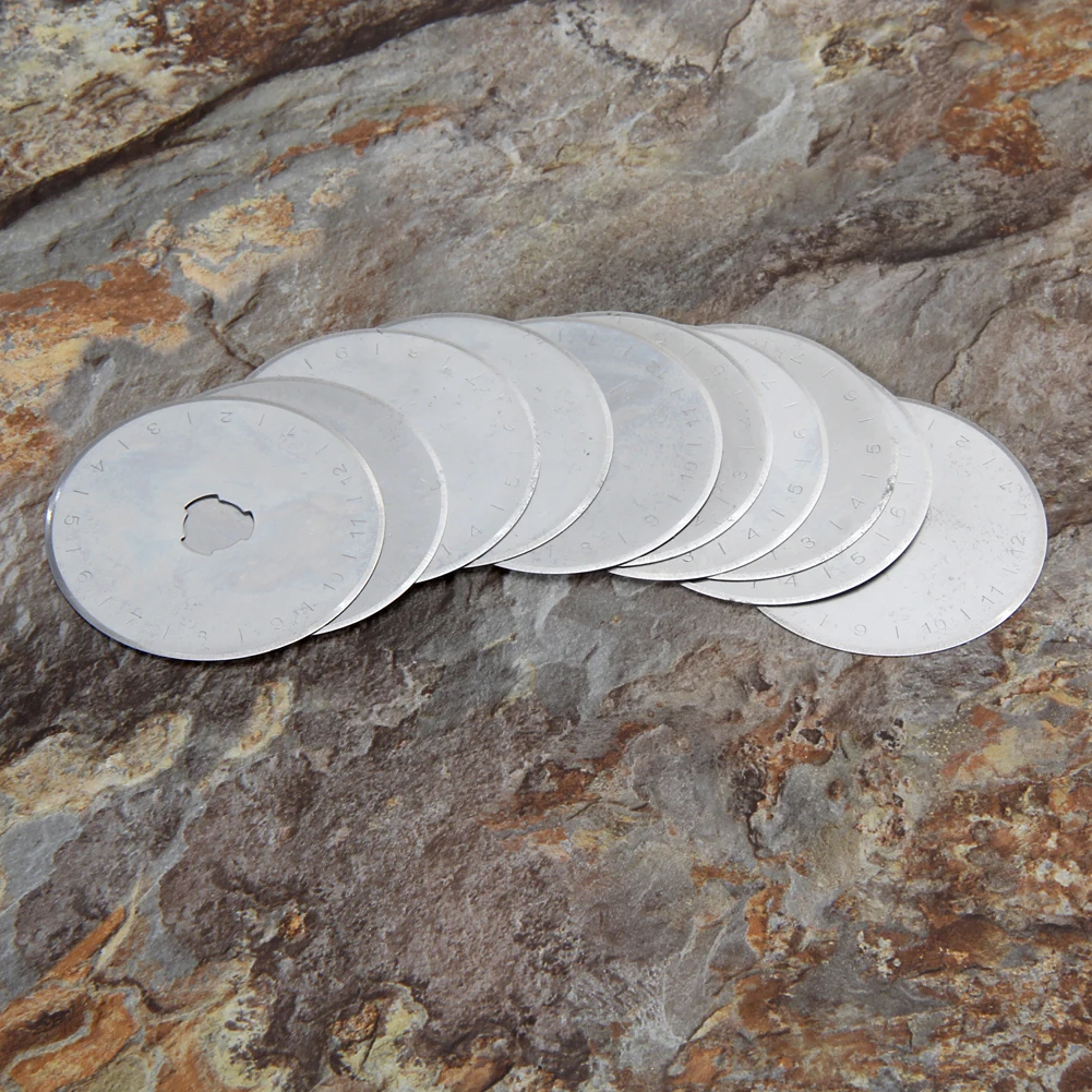 

Professional 5pcs 45mm Circular Rotary Cutter Blade Patchwork Leather Fabric Paper Cut Blades Craft Steel Olfa Fiskars Cutter