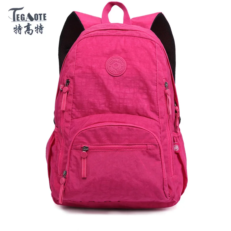 

TEGAOTE Nylon Waterproof School Backpack for Girls Feminina Mochila Mujer Backpack Female Casual Multifunction Women Laptop Bag