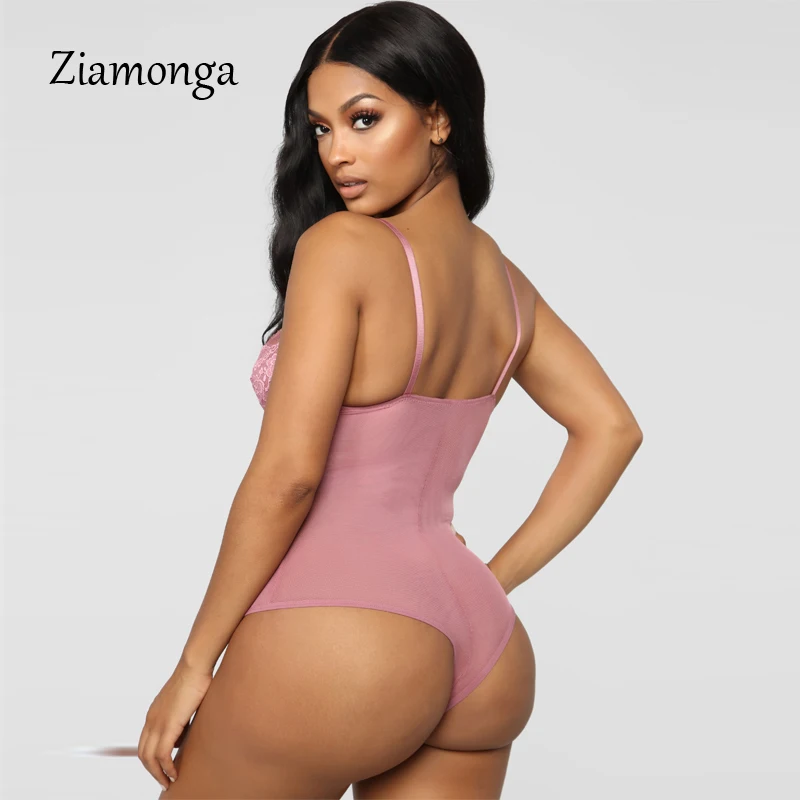 Ziamonga, сексуальный прозрачный кружевной женский боди с чашечками, летний женский прозрачный топ без рукавов, летняя одежда, женские комбинезоны