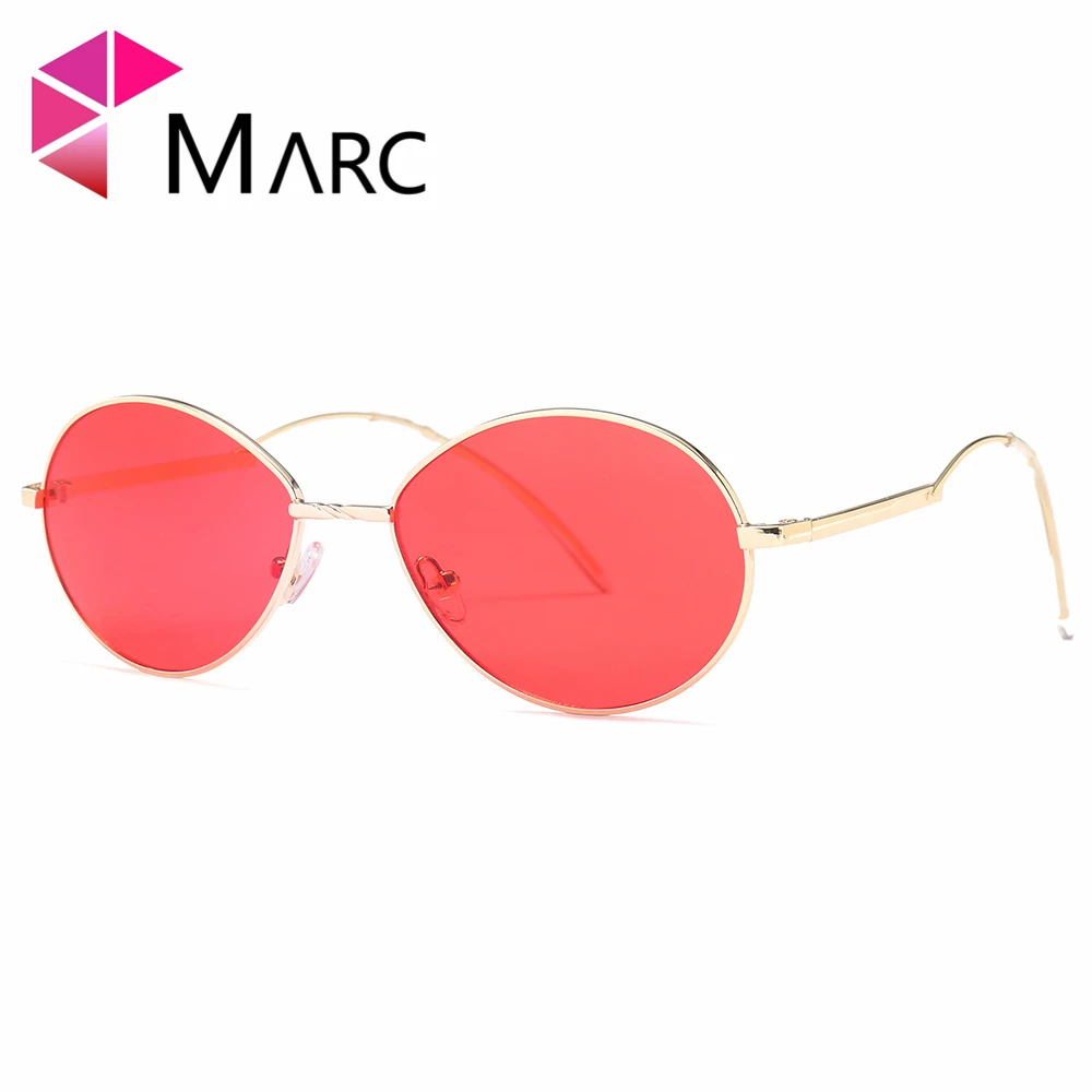 MARC 100 # UV400 для женщин 2018NEW модные очки с металлической оправой Сивер синий сплав