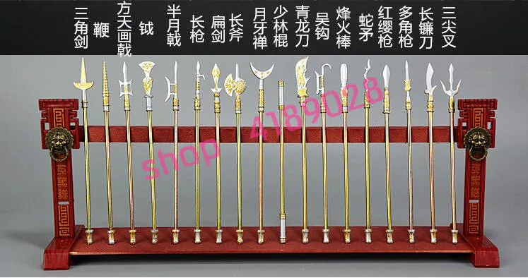 

Alloy MINIATURE MINI, Three Kingdoms eighteen weapon model, handicraft decoration