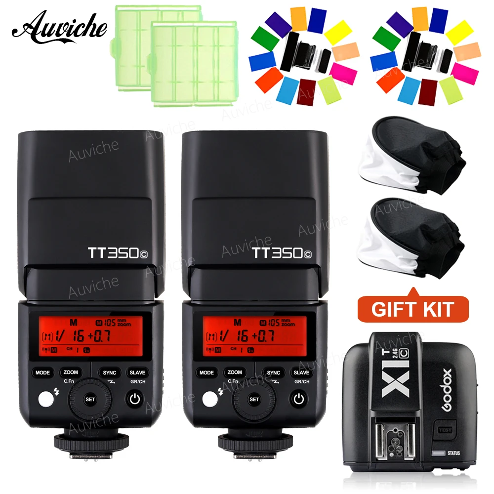 

GODOX TT350C mini Camera Flash Speedlite TTL Flash Speedlite with X1T-S Transmitter trigger for canon Speedlite SLR camera