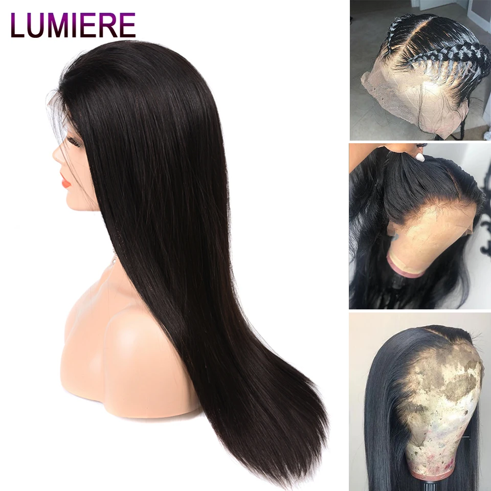 

Lumiere Hair Peruvian Lace Front Human Hair Wigs Straight Human Hair Wigs With Baby Hair Pre Plucked Full Ends Remy Lace Wig