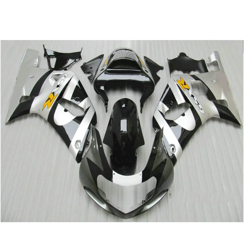 

High quality Injection full fairing set for SUZUKI 01 02 03 GSXR 600 GSX R750 2001 2002 2003 K1 silver gray body fairings kit