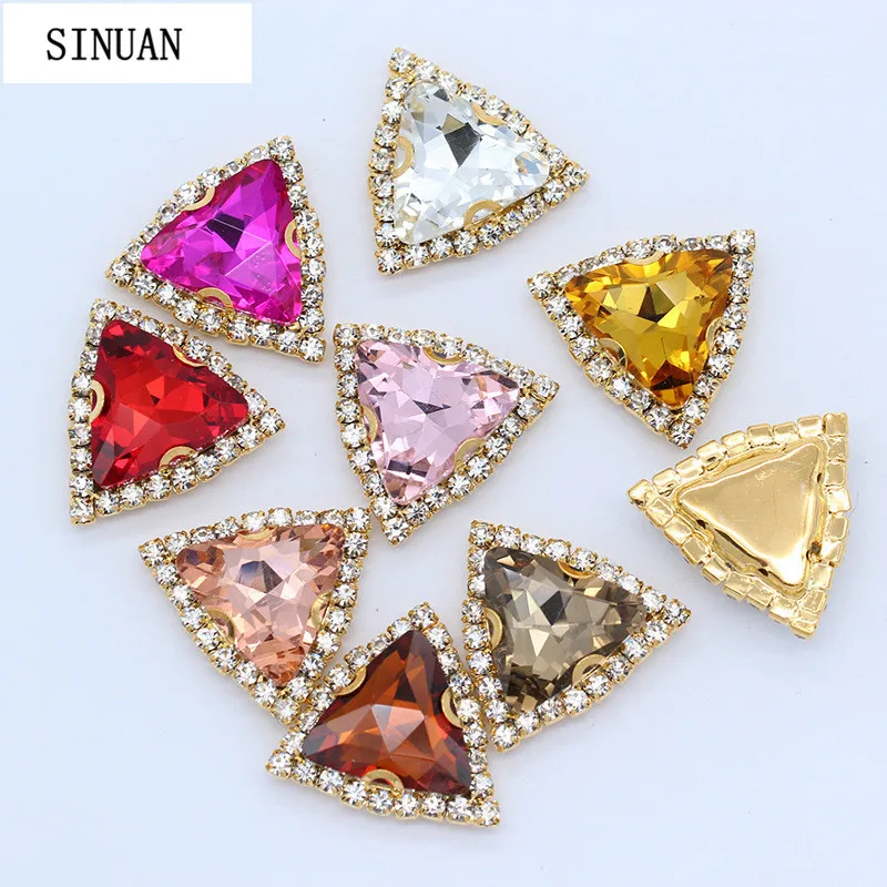 Flatback Rhinestones Sew On Rhinestones Tr 18mm Glass Colored