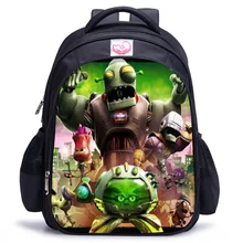 16 дюймов детские рюкзаки с принтом Растения против Зомби для девочек-подростков, школьные сумки, ортопедический мультяшный рюкзак для детей, мальчиков