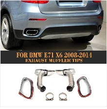 X6 E71 Автомобильный задний диффузор спойлер для BMW X6 E71 E72 2008- xDrive 35i 50i Черный FRP/задний бампер из углеродного волокна диффузор