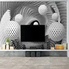 Custom 3D Wall Mural Wallpaper Modern Abstract Sphere Space Whirlpool Art Wall Painting Living Room TV Backdrop Wall Papers Roll ► Photo 3/6