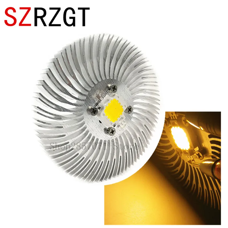 

90x10mm DIY Lamp Cooling Cooler 10W High Power LED Light Aluminum Heatsink With Warm White LED Chip