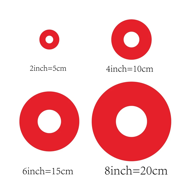 Red Donut Decals Car Laptop Mugs Decoration