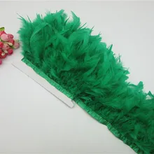 2 метра зеленая пушистая индейка перо s Лента бахрома 6-8 дюймов ощипка перьев индейки танцор карнавальные костюмы Diy Одежда