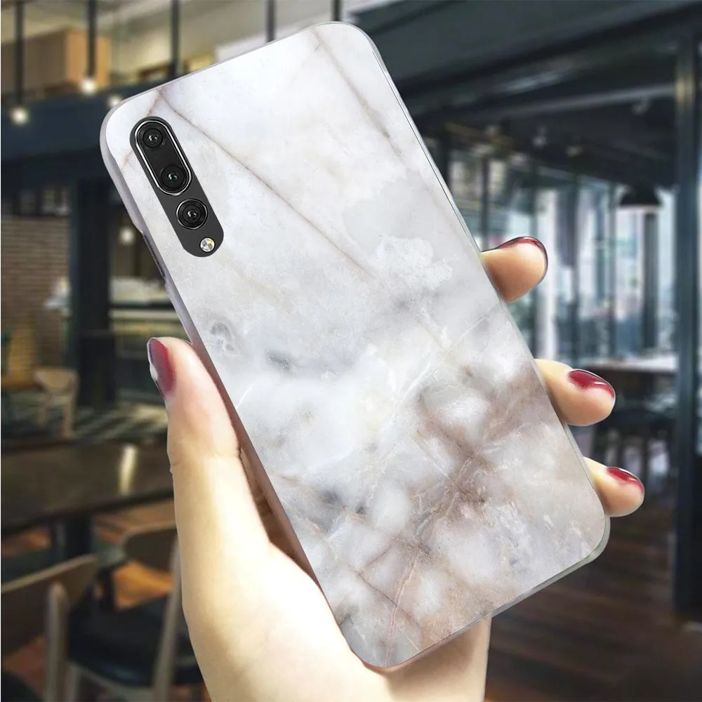

Hard Cover for Huawei P10 Pure Marble Case for Mate 20 Pro Case 10 P8 P20 P9 Lite Mini P Smart Back Skin Protective
