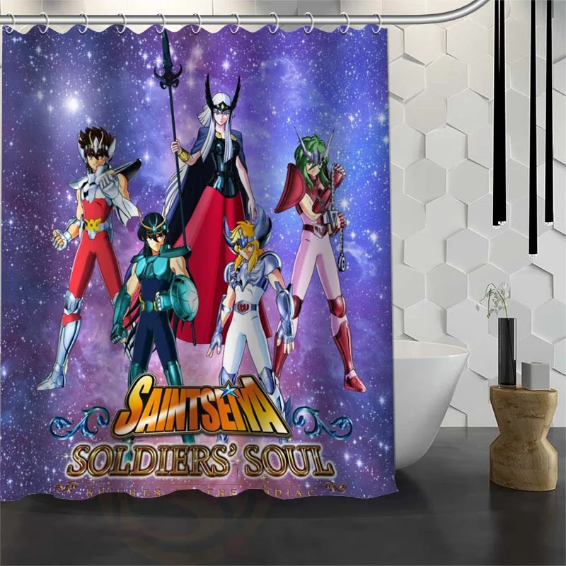 

Best Custom Waterproof Bathroom Saint Seiya Shower Curtain Polyester Fabric Bathroom Curtain 165X180cm,180X200cm P#