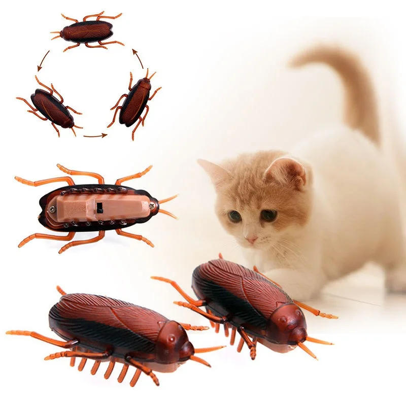 Electronic Simulation Cockroaches Pet Cat Dog Training Play Playing Toy!