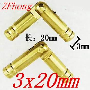 

50PCS 3 x 20mm 3mm Brass Barrel Hinge Round Cylindrical Hidden Cabinet Hinges Concealed Invisible Mortise Mount Hinge