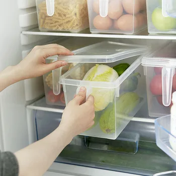 

Refrigerator Storage Container Handle The Storage Box Organizes Fruit Crisper Sealed Transparent Storage Container