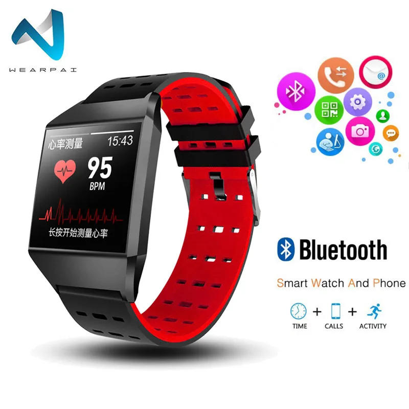 Wearpai Bluetooth Smartwatch W1C Android телефон incomingcall камера Heartrate мониторинг кровяного давления