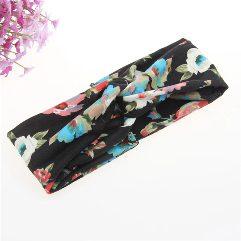 Fashion Ladies Twist Knot Pattern Headband Elastic Head Wrap Turban Hair Band Flower Accessories Hair Band Free Shipping F#K28 (4)