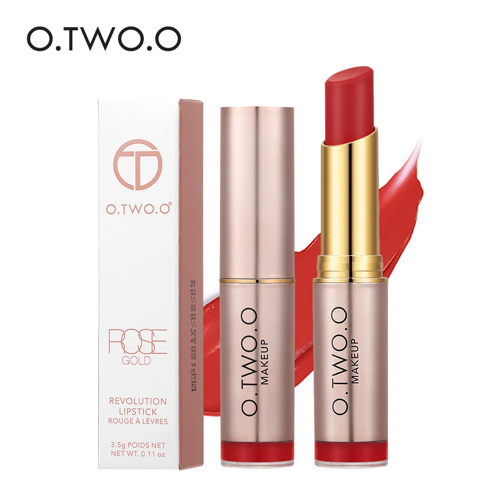 

O.TWO.O Matte Nude 20Colors Makeup Lipstick Sexy Red Velvet Ruby Rose maquiagem Batom Lip Stick Long Lasting Nutritious Lip Tint