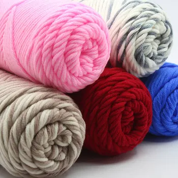 

Strands Milk Cotton Knitting Yarn Soft Warm Baby Yarn Sewing Knitting Supplies Wool Scarf Line Thick Cotton Thread