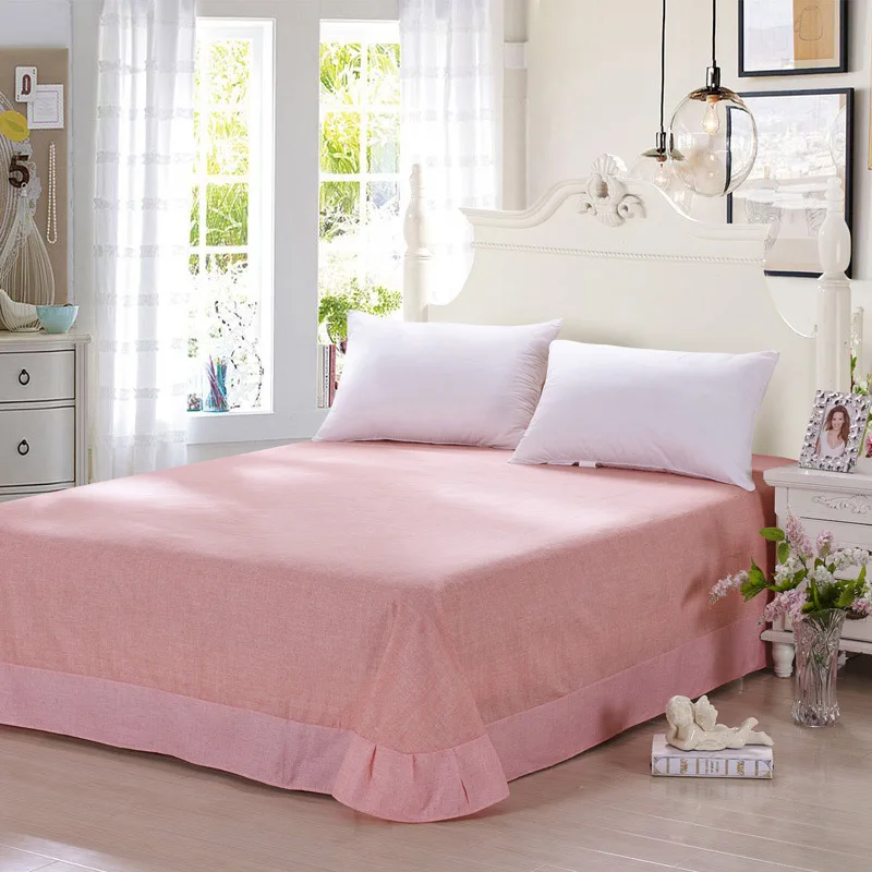 Comwarm 100 Cotton Warm Series Solid Color Bed Sheet Geometric Floral Printing Fitted Sheet