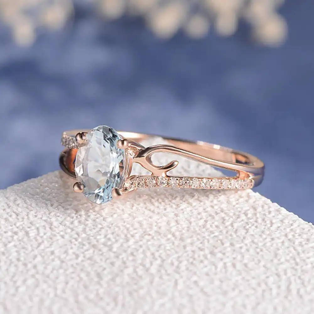 Anillo De Compromiso De Diamantes Sinteticos Reales De Estilo De Moda Para Mujer Elegante Novia Boda Joyeria Hecha A Mano Anillos Aliexpress