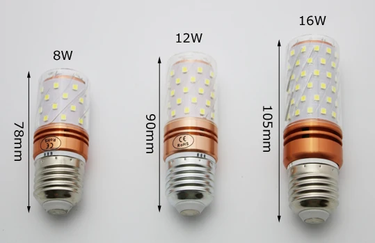 Доставка DHL 50 пакет продэм Brand 100-265 В 8 Вт 12 Вт 16 Вт светодиодные лампы Bombilla LED e27 теплый белый холодный белый CE ROHS