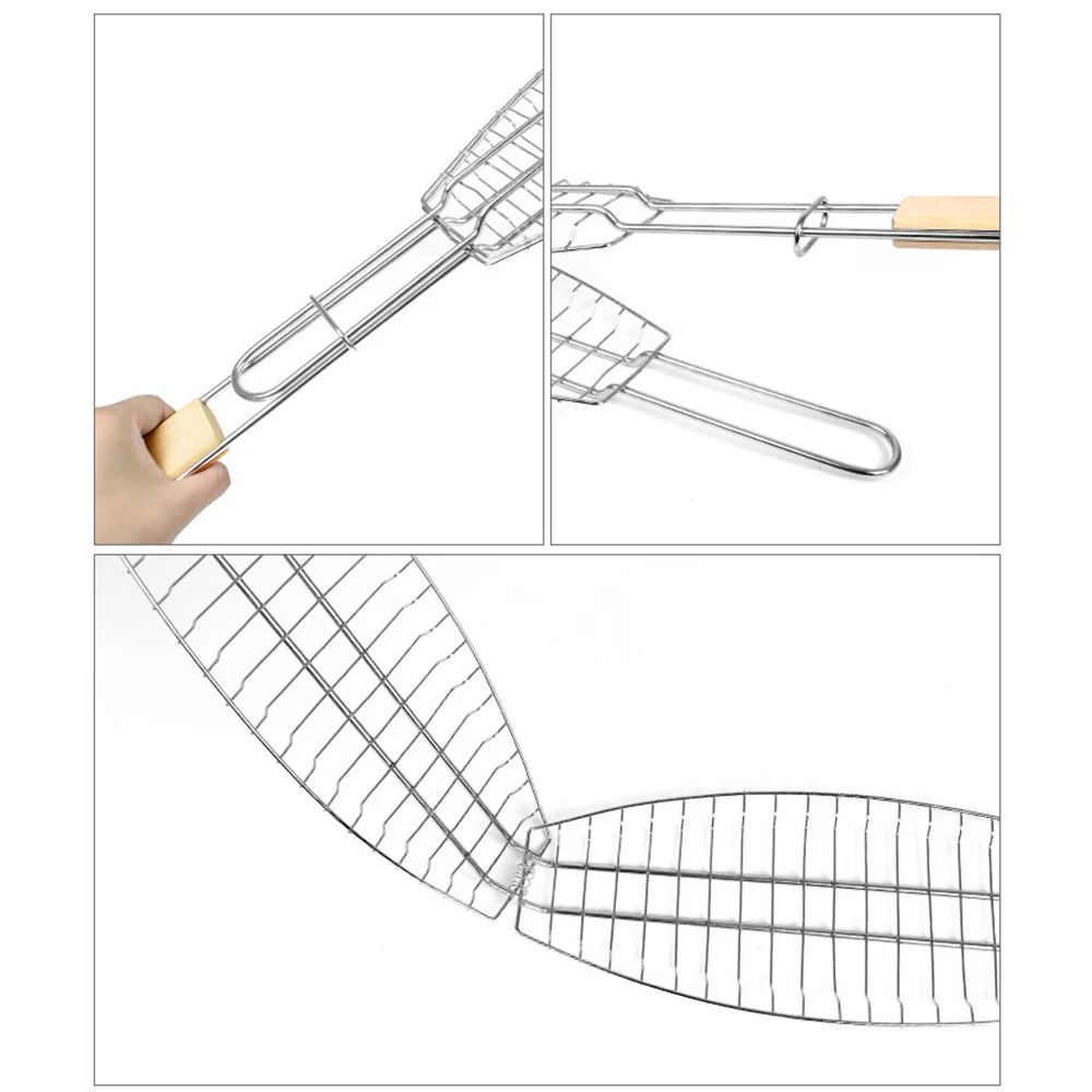 Креативные принадлежности для барбекю на свежем воздухе, прищепки рыбки на гриле, поджаренный хлеб на гриле, баклажаны, кукурузные сетки для барбекю