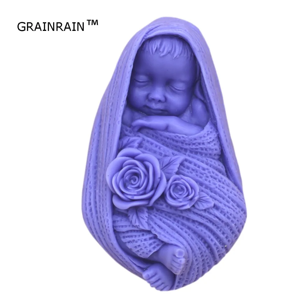

Grainrain Silicone Soap Bar Mold Baby Soap Mold DIY Craft Candle Resin Mould Handmade Mold