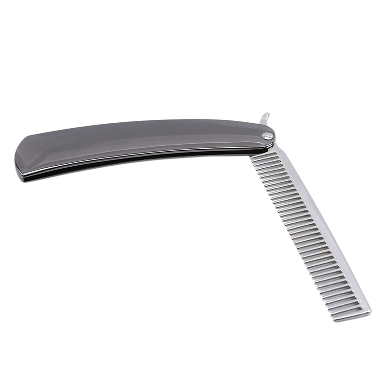 

Metal Folding Male Beard Hair Combs Stainless Steel Mustache Mini Pocket Brushes Men Shaving Portable Comb Mustache Brushes